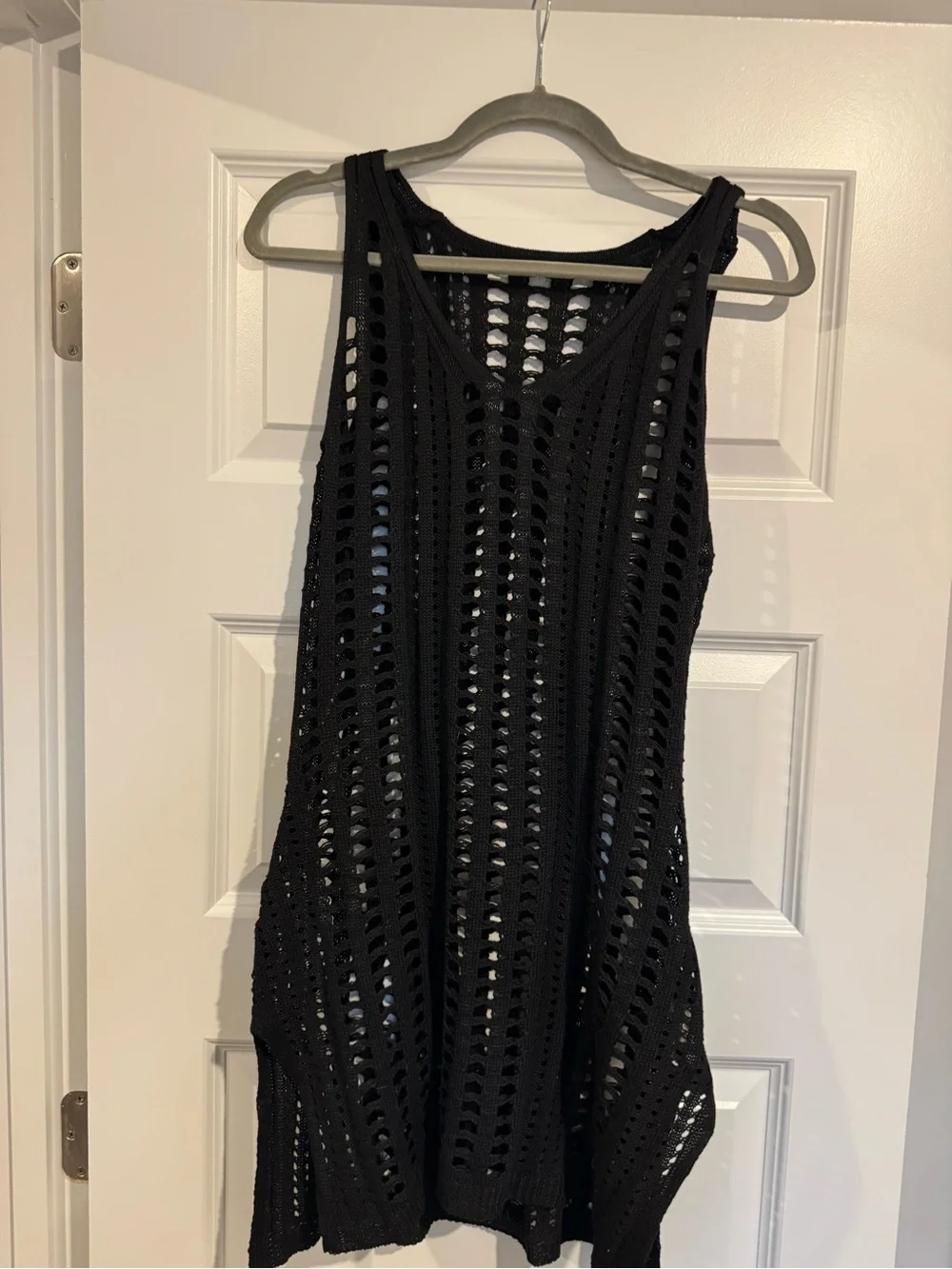 Black Crochet Swim Coverup